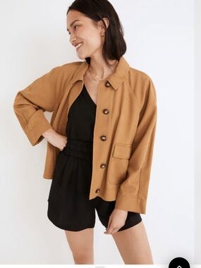 Madewell Bankford Swing Chore Coat in Sahara Sand Size Large